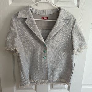 Staud Blue Nicola Shirt